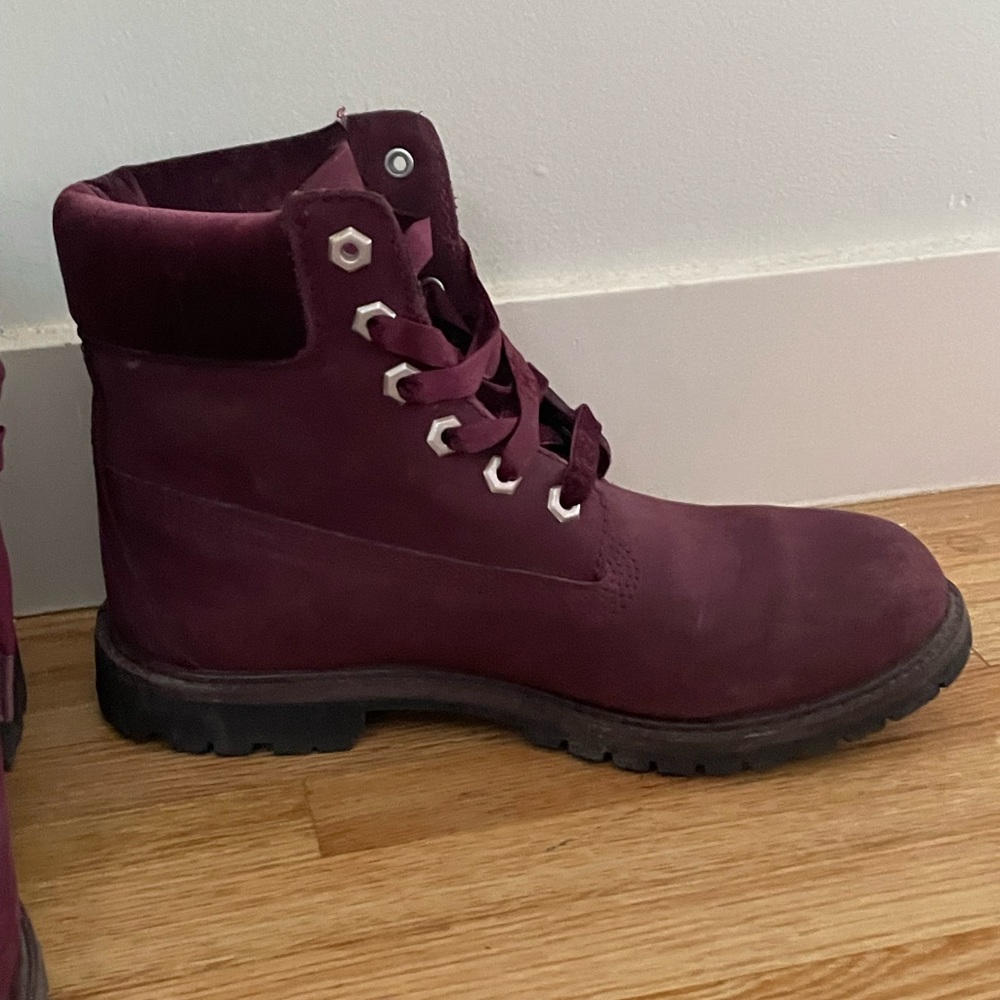 Burgundy Limited Addition Timberlands - Picture 6 of 6